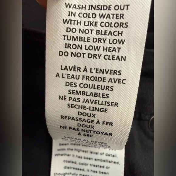 VTG GOOD AMERICAN Jeans Ultra High Rise Skinny Black165 Style GC213T Size 00-4 - Picture 10 of 11